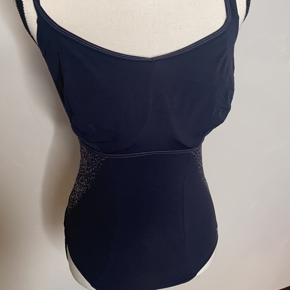 Speedo Sculpture Navy Silver swimsuit UK Sizing 30 - Picture 3 of 7